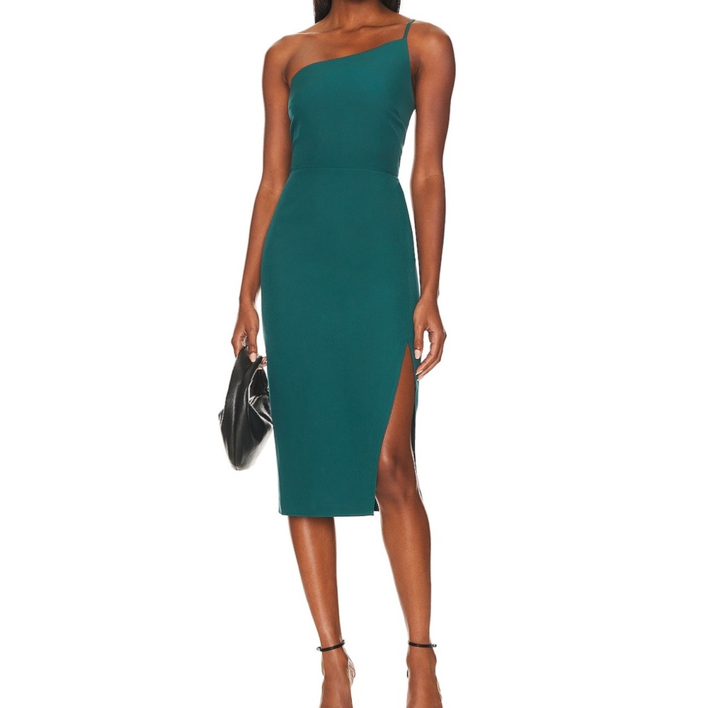 Lovers and Friends Revolve- Lazo Midi Dress in Emerald